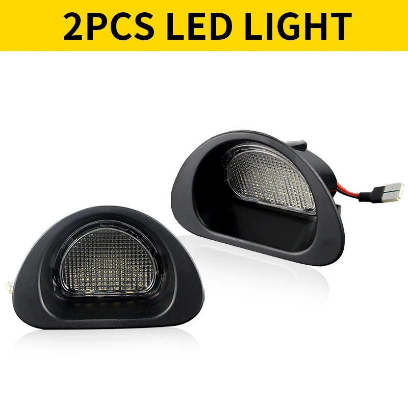 

2 шт., белые светодиодные фонари номерного знака без ошибок для Peugeot 107 2005-2014 Citroen C1 2005-2013, лампы заднего номерного знака, автомобильный Стайлинг