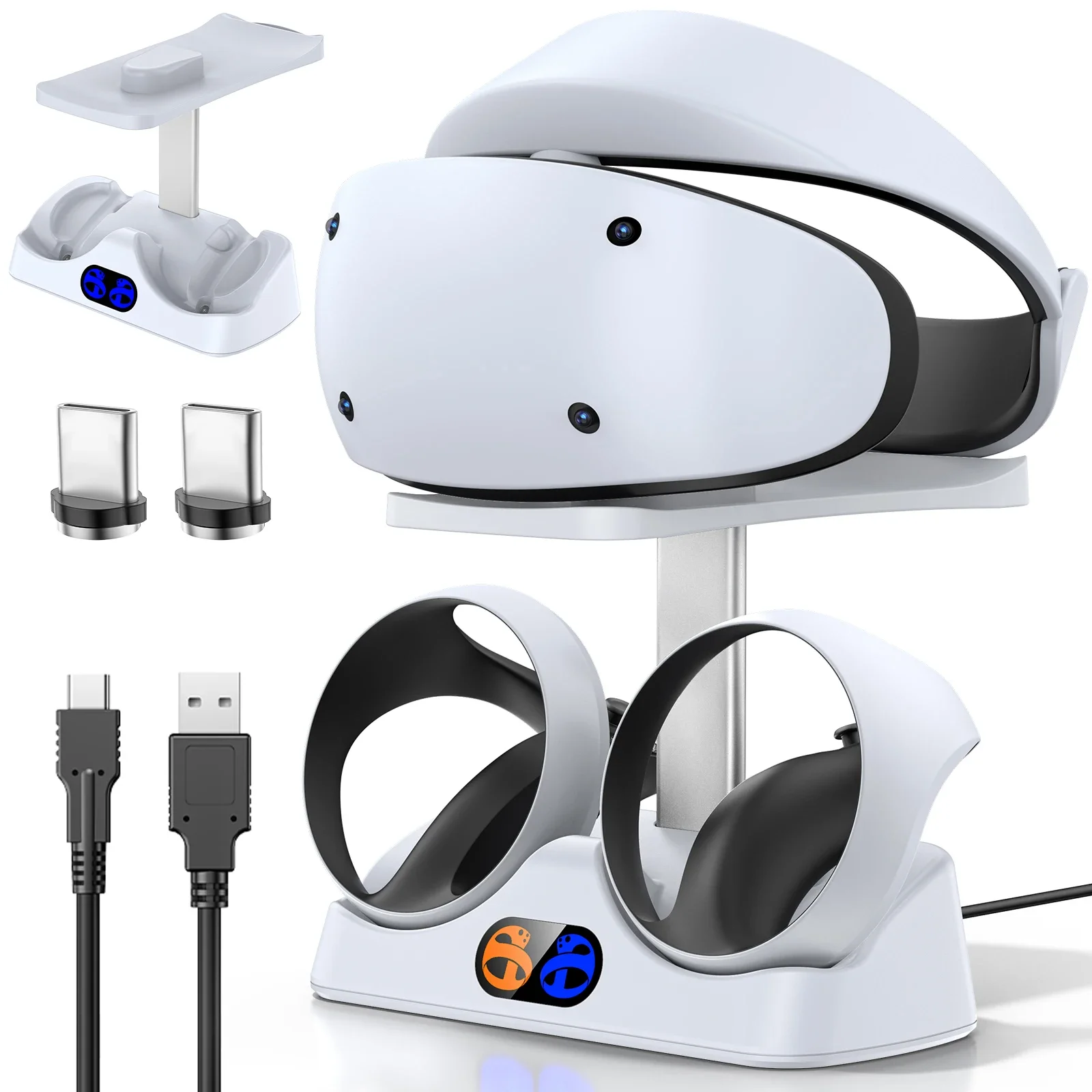 Фото Зарядная док-станция контроллера для зарядной станции PS5 VR2 с держателем для гарнитуры VR Подставка для дисплея Зарядное устройство контроллера PS VR2 для PSVR2 №1