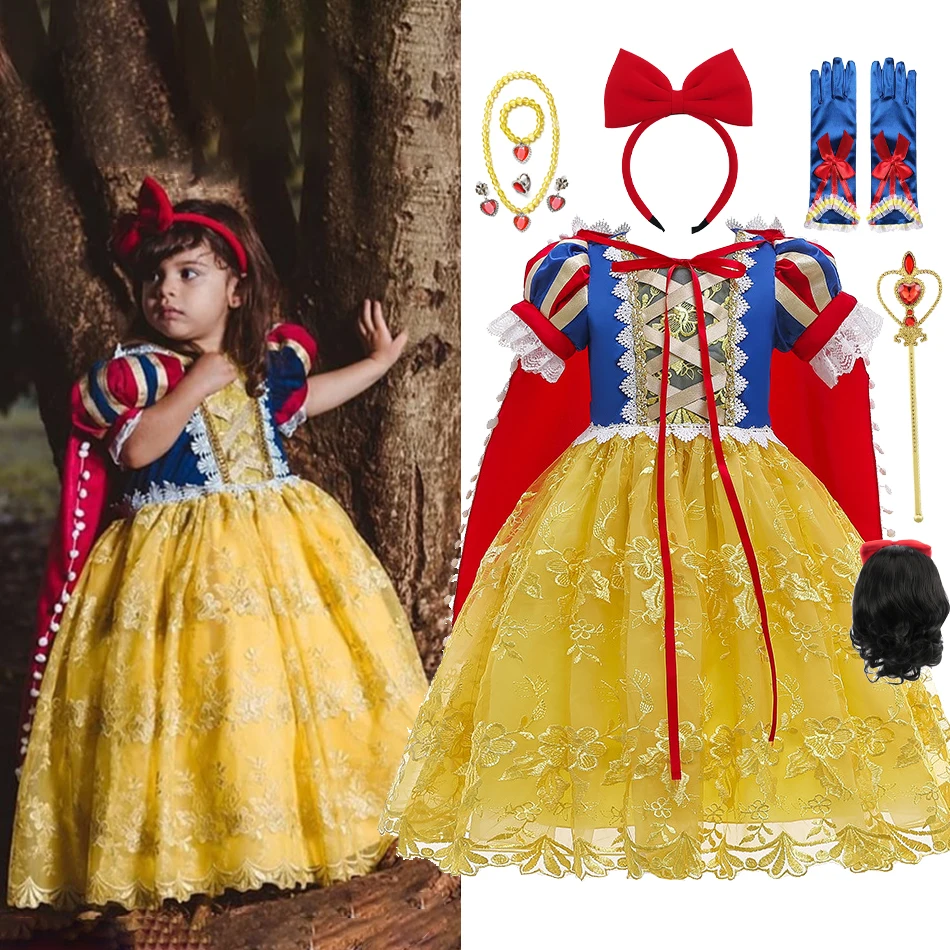 

Женское платье принцессы Fantasia, белое кружевное платье с пышными рукавами, цветочным принтом и накидкой, платье на Хэллоуин и день рождения