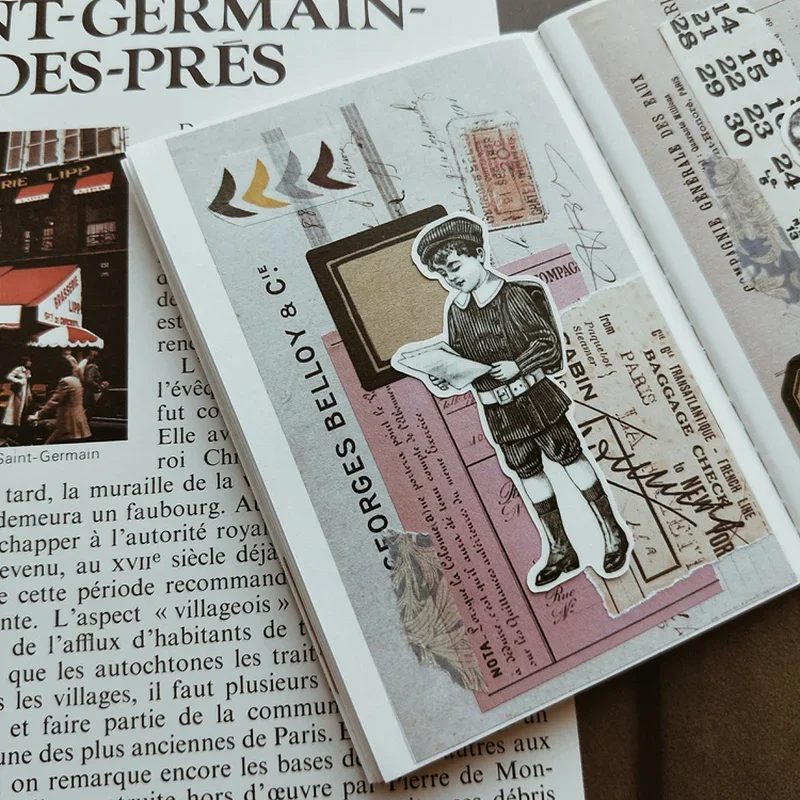 27 шт. винтажные круглые эстетические наклейки из крафтовой бумаги