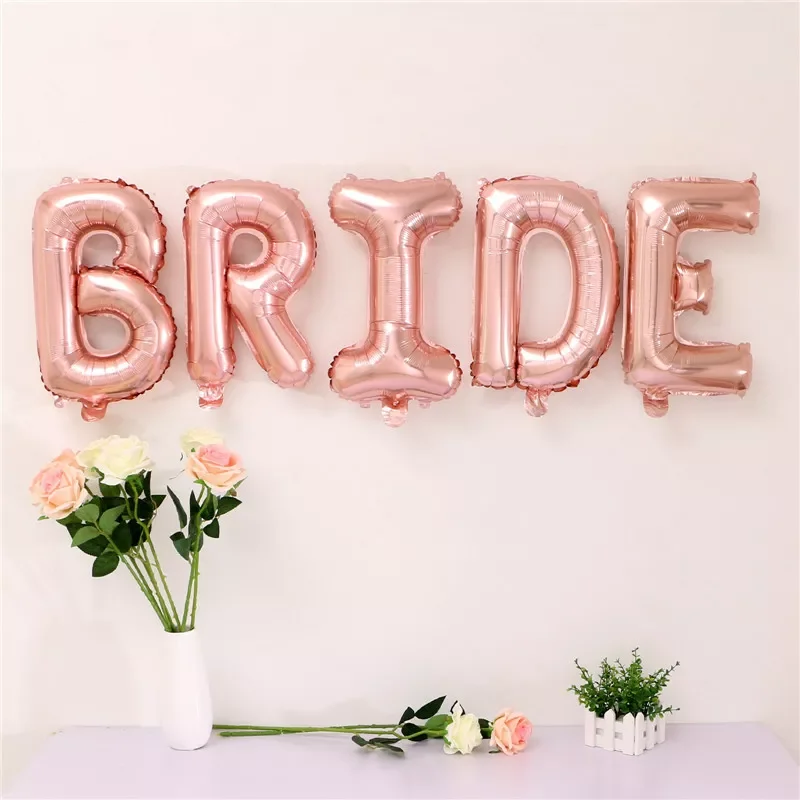 

Gold Bride to be Letter Foil Balloon Wedding Decoration Baby Shower Valentine's Party Bride alphabet Balaos Decor Supplies