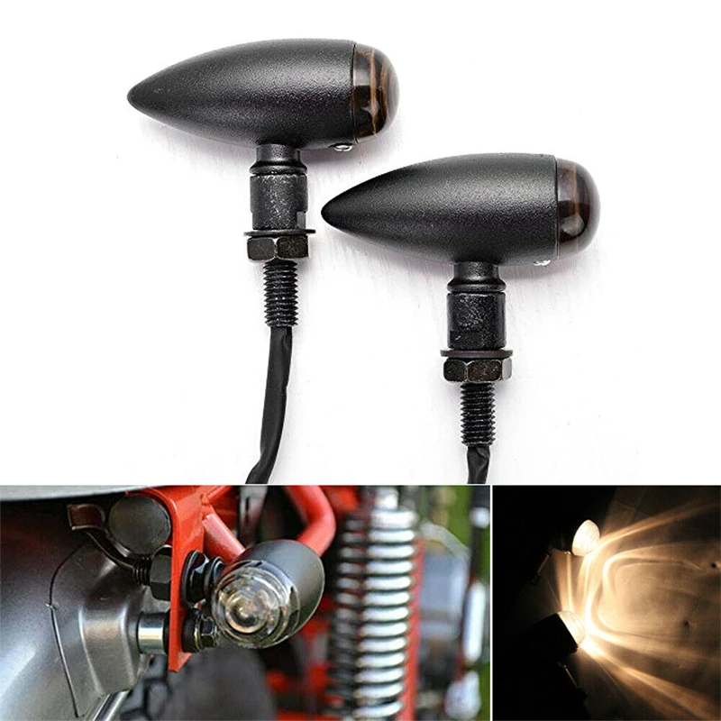 

10mm Motorcycle Bullet Turn Signal Light Moto Flashing Light Blinkers For Harley Sportster