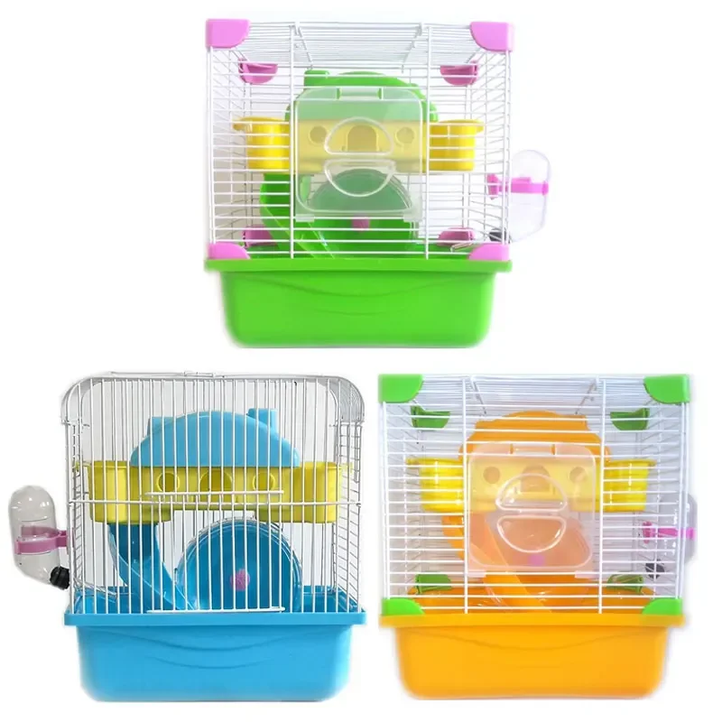 

Pet Hamster Cage Ventilate Transparent Super Double Deck Villa Suitable for Small Animals Hamster Guinea Pig Feeding Supplies