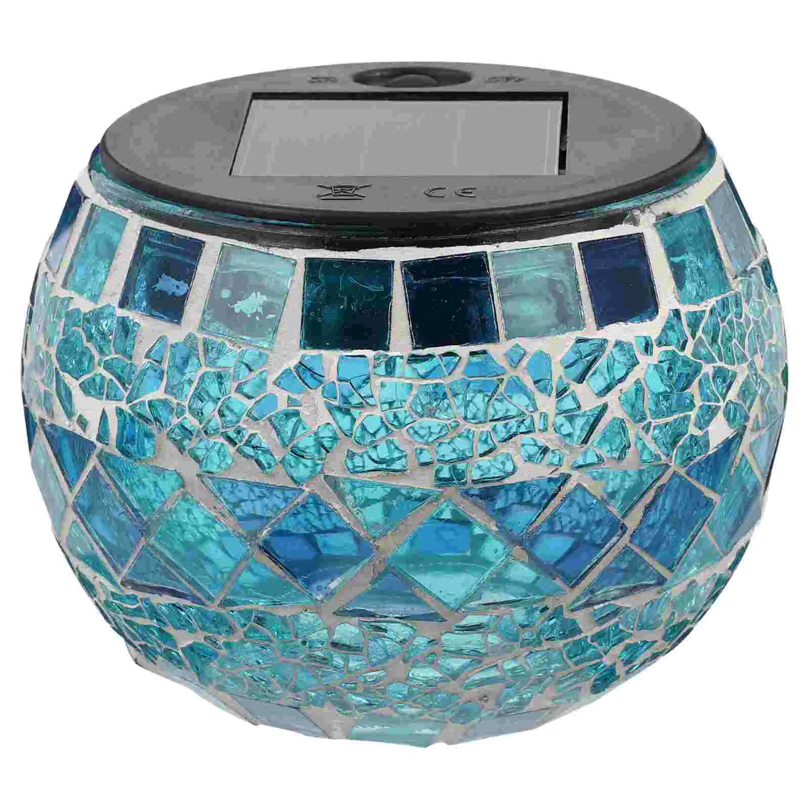 

Solar Light Lamp Mosaic Lights Garden Outdoor Table Lawn Ground Led Decorations Crystal Decorative Powered Led lamp