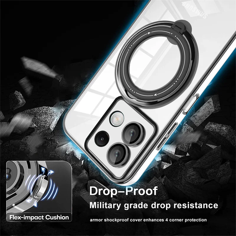 Чехол для Redmi Note 13 Pro 5G 4G с магнитным кольцом Magsafe чехол беспроводной зарядки Xiaomi Plus