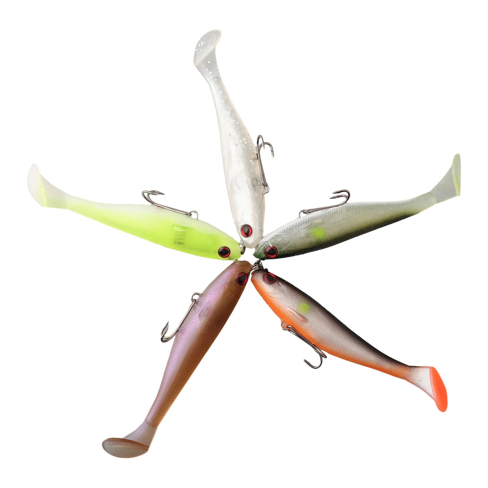 5 шт./компл. рыболовная приманка Megabass Magdraft Swimbait тонущая мягкая T-Tail Bfgn H 09. 8) Hyperbbb