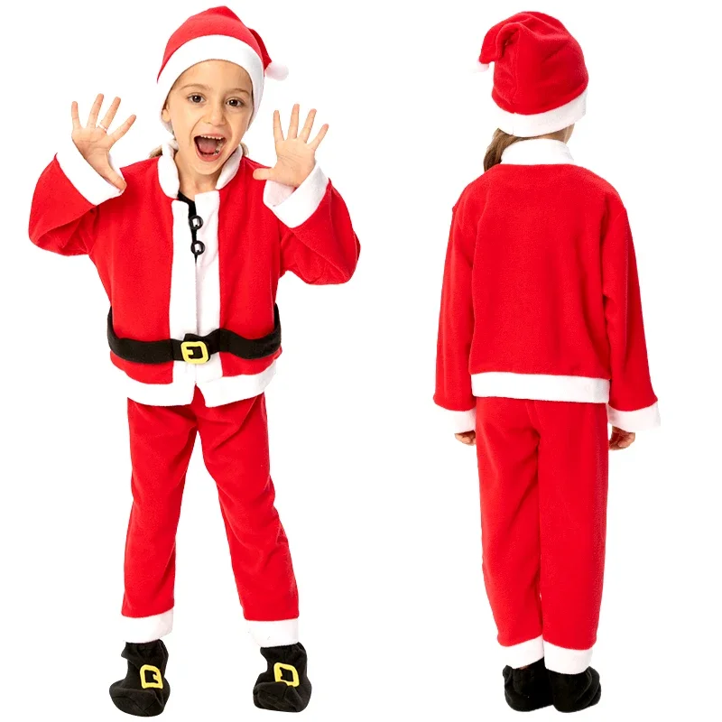 Комплект Санта-Клауса детский красный костюм для рождественской вечеринки