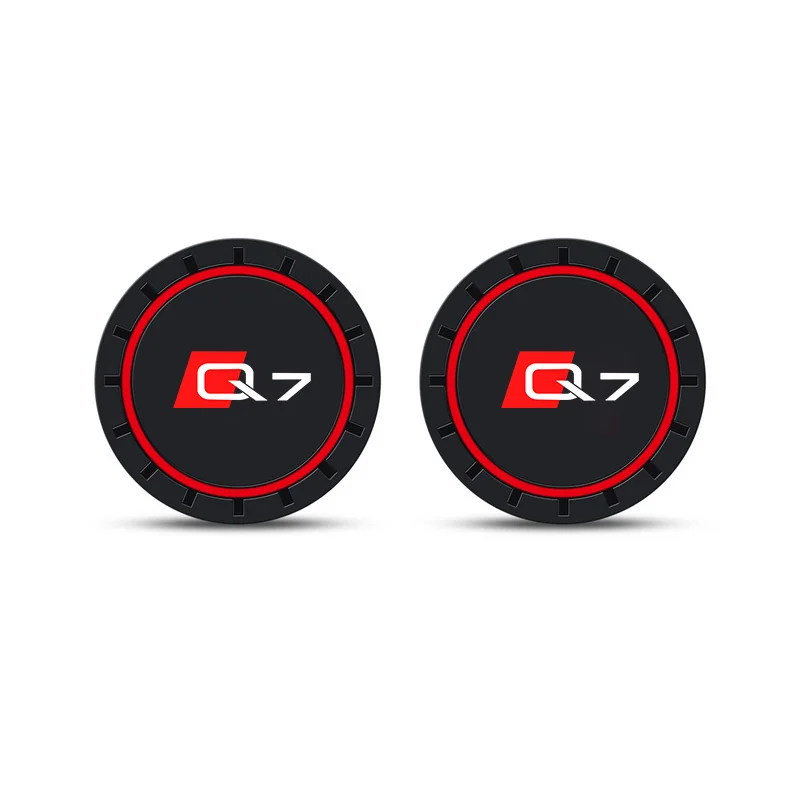 

2 шт. автомобильные подставки для чашек с водой, нескользящие водонепроницаемые коврики для чашек с водой, подушечки для напитков для Audi Remodel Q3 Q5 Q7 R, аксессуары для интерьера