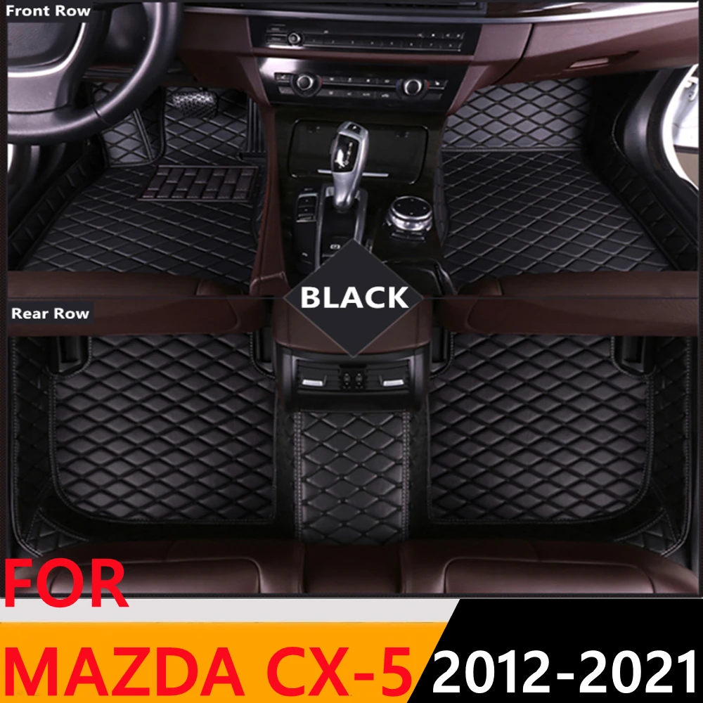 

Sinjayer Waterproof Leather Custom Fit Car Floor Mats Front & Rear FloorLiner Auto Parts Carpet For MAZDA CX-5 CX5 2012 13-2021