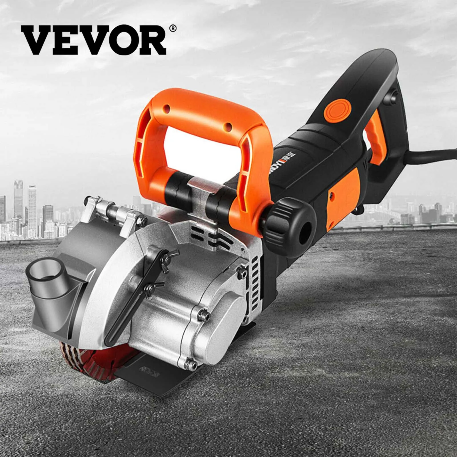 

VEVOR Electric Wall Chaser Seamless Groove Cutting Machine Steel Concrete Circular Saw Slotting Tool Set 4KW 4.8KW 133 mm/125mm