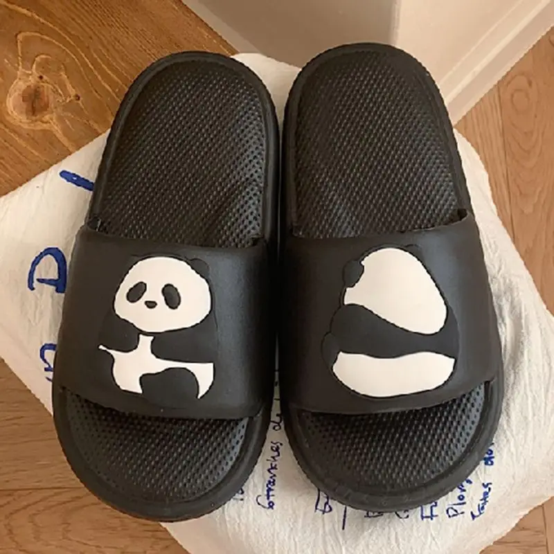 Kawaii Panda Slippers Women's Summer Slides Mules Shoes Unisex Home EVA Slippers Woman Cozy Flip Flops Animal Garden Beach Shoes