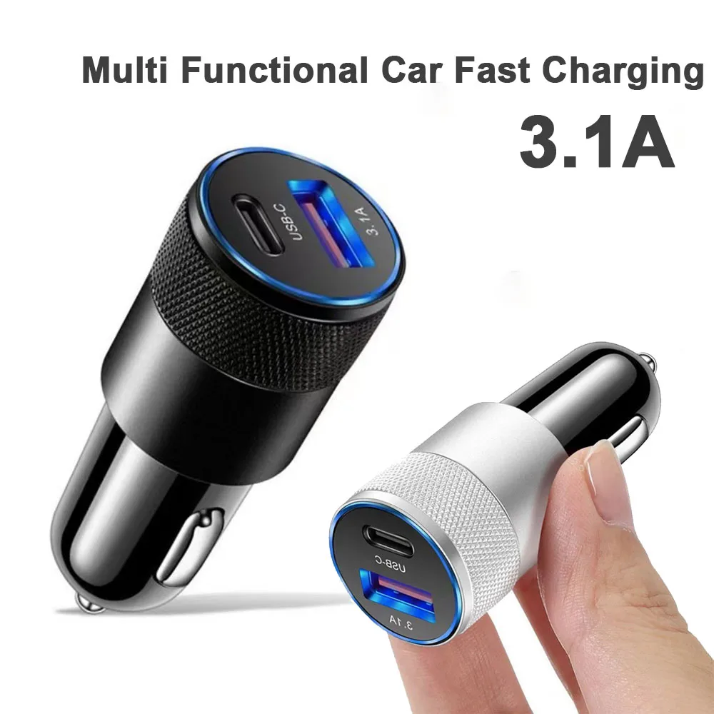 Фото Автомобильное зарядное устройство USB, 66 Вт, быстрая зарядка 3,0 USB Type C, адаптер для быстрой зарядки телефона для Iphone, ноутбуков, планшетов №4
