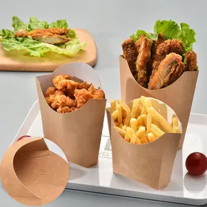 Disposable Box French Fries Box White Case Packaging Box Fried Chicken Bag  Food Grade Paper Oil-proof Packaging Box 100pcs/pack - AliExpress