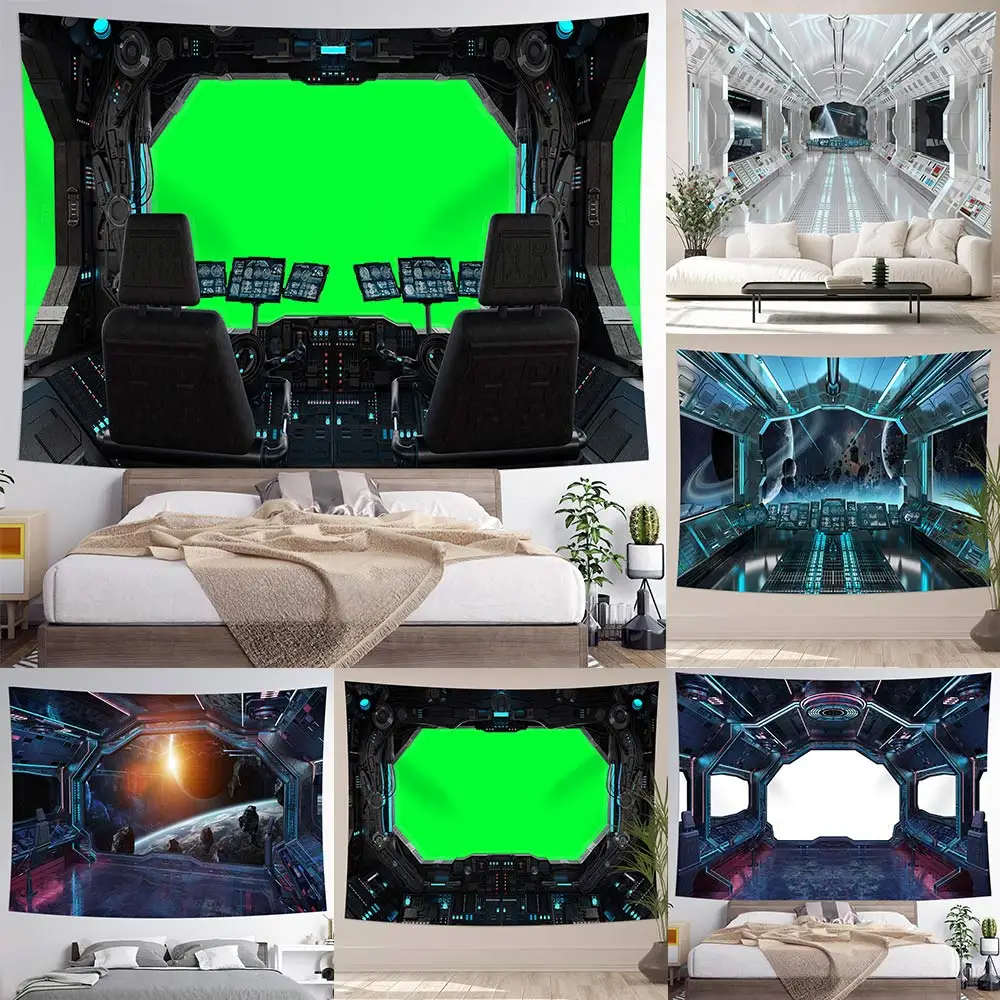 

Space Station Tapestry Wall Hanging Livingroom Wall Tapestry Wall Carpet Boho Decoration Home Decor