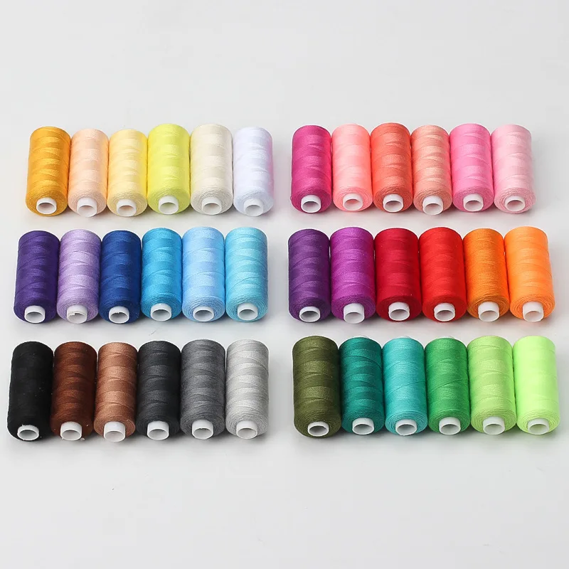 

6Roll/Set 400 Yards Sewing Thread Machine Hand Embroidery Polyester Thread Strong Durable for Needlework DIY Sewing Accessories