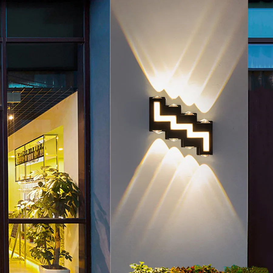 

Наружная настенная лампа 8 Вт, алюминиевая настенная лампа, внешняя водонепроницаемая лампа IP65 для сада, улицы, крыльца, фонарь