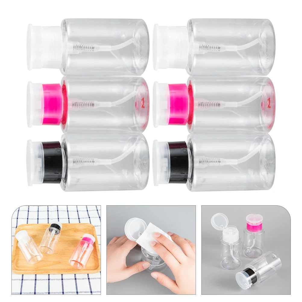 

Pump Bottle Remover Dispenser Makeup Empty Down Push Nail Lockable Bottles Liquidcontainer Pumpingpolish Clear Refillcontainers
