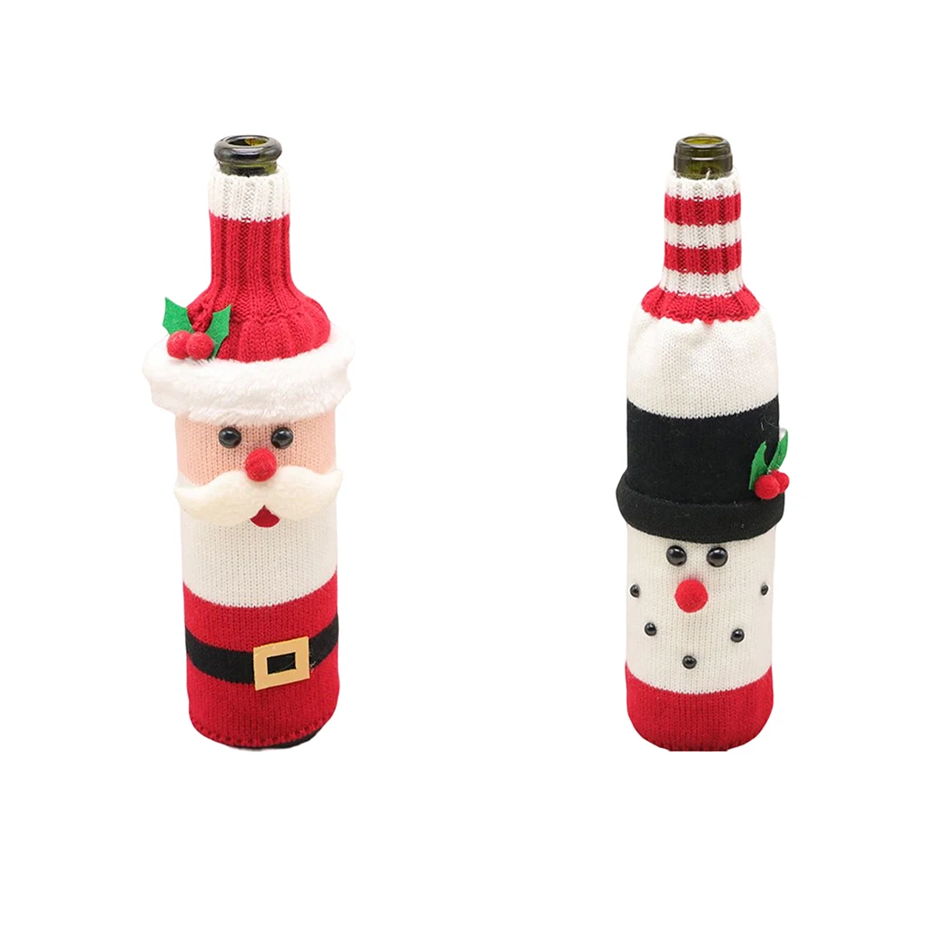 

Эластичный чехол для бутылки вина Рождественский пыленепроницаемый тканый универсальный браслет для одежды