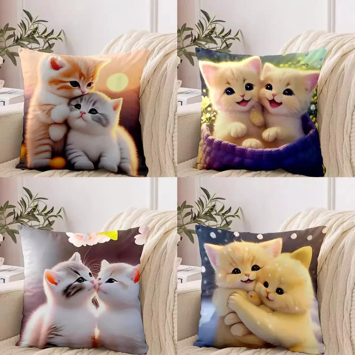 Милая деталь офисная мебель диван домашняя наволочка 40x40 см 16x16 дюймов 45x45 18x18