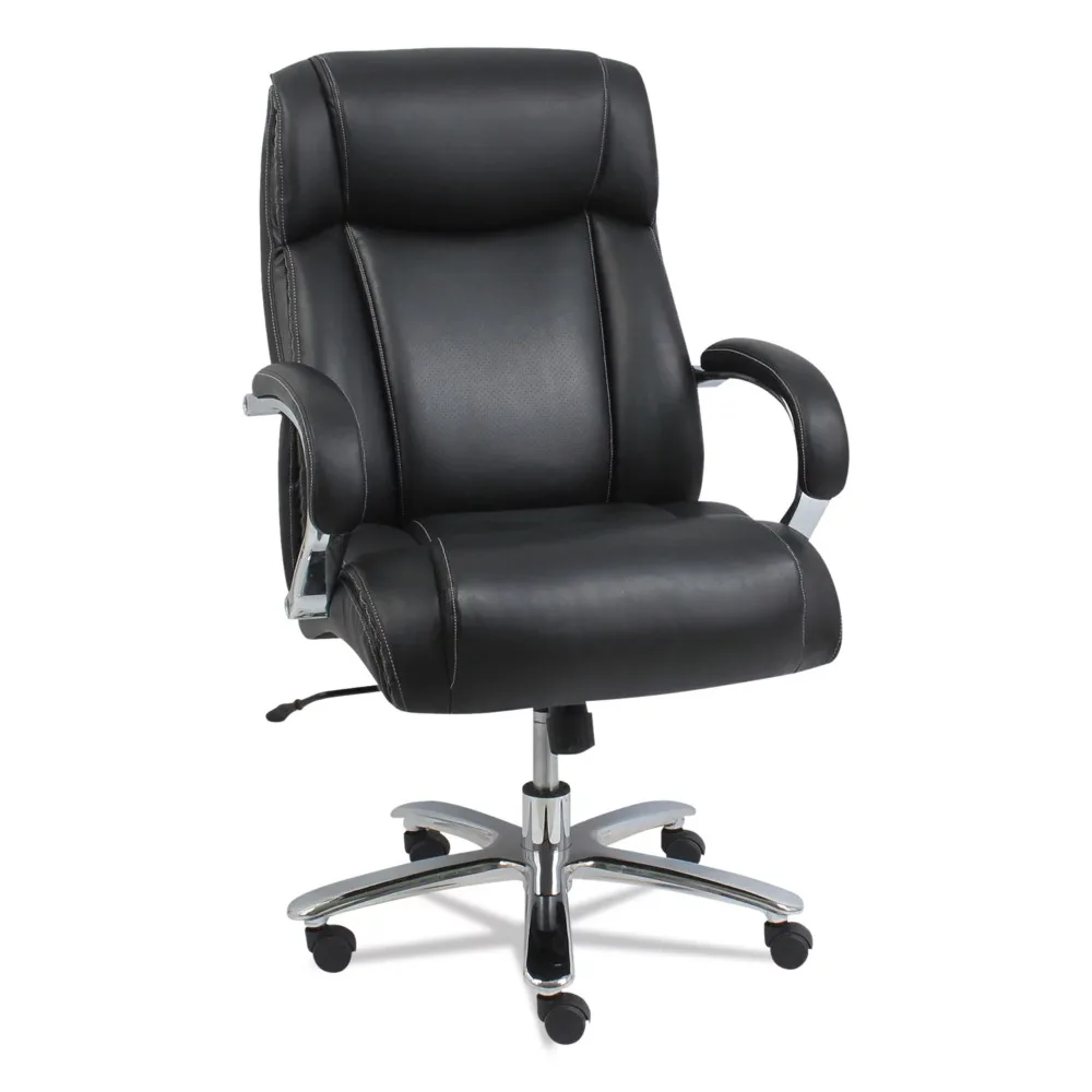 

Alera Maxxis Series Big/Tall Bonded Leather Chair, Black Seat/Black Back, Chrome Base