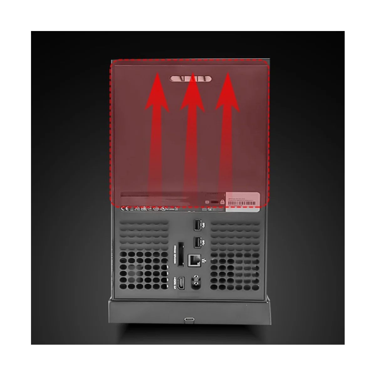 

Cooler for Game Console with 3 USB Ports Vertical Stand with 2 Cooling Fans 3-Speed Game Console Fan