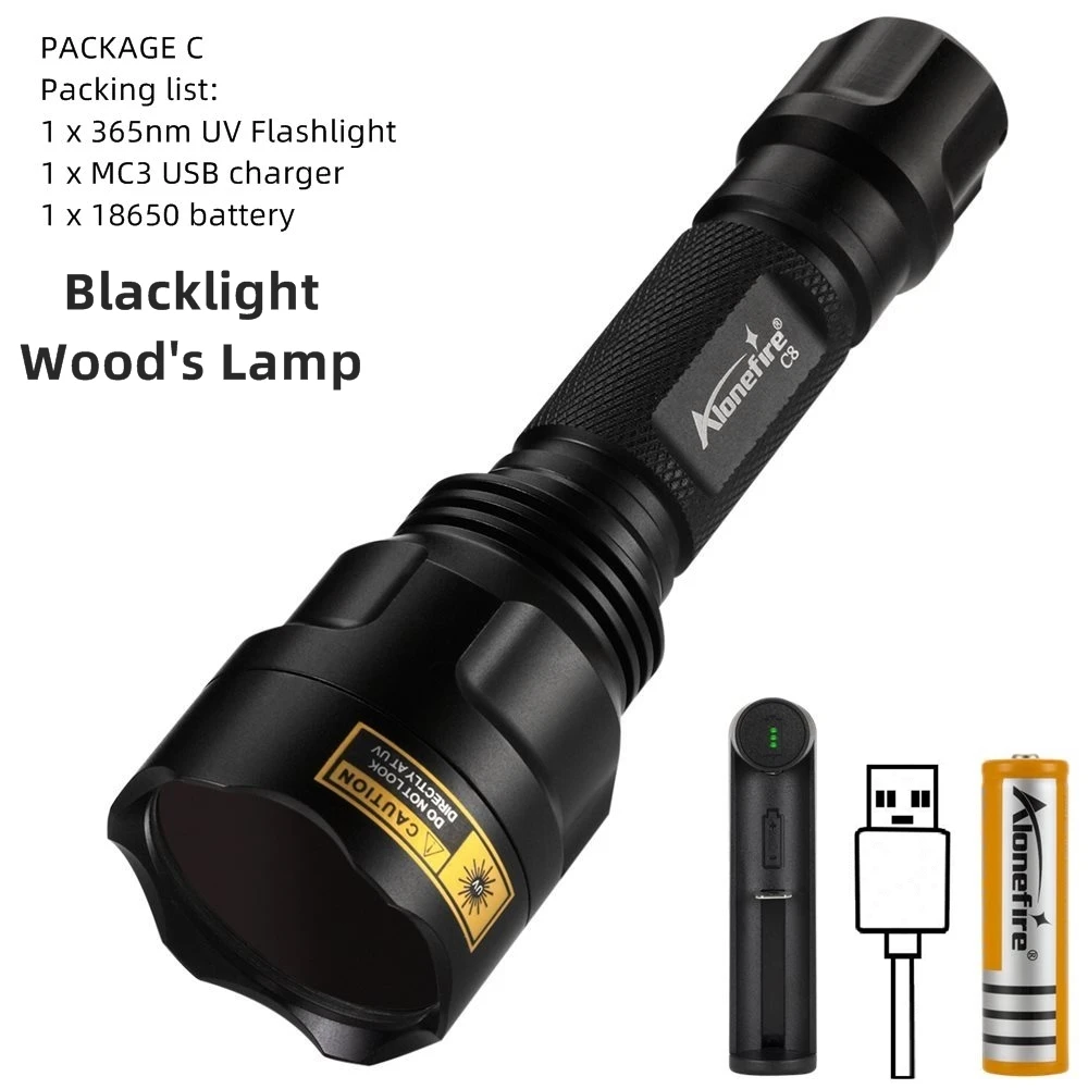 

AloneFire C8 UV ультрафиолетовый фонарик