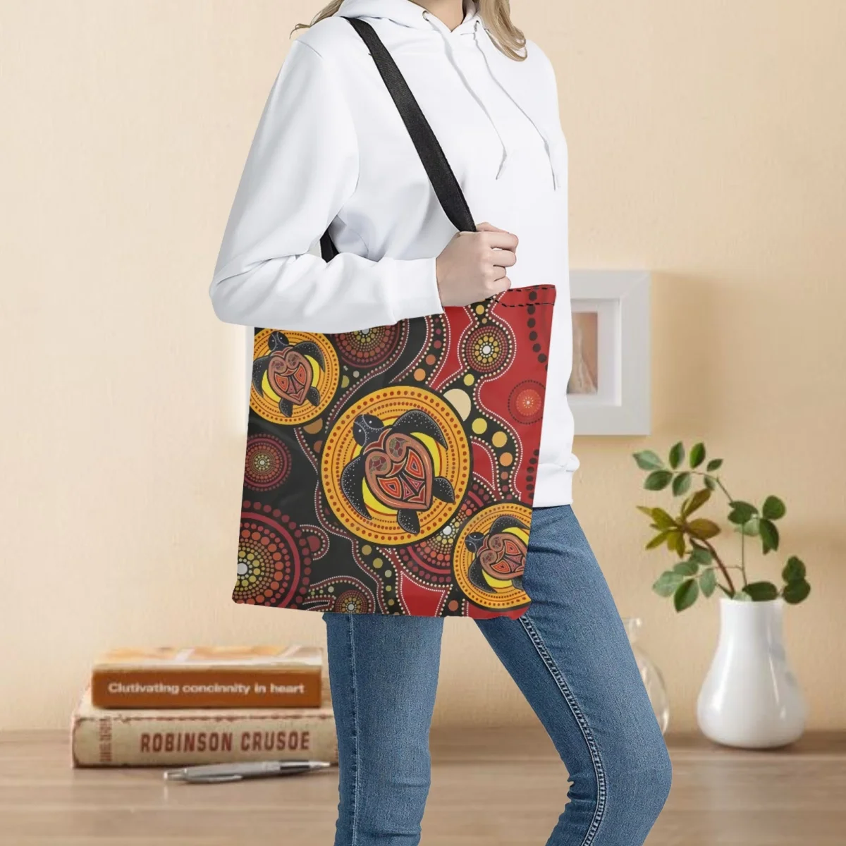 

Indigenous Culture in Australia Shopping Bags for Women Totes 2023 Canvas Reusable Girls Shoulder Supermarket Handbag Mom Bolsa
