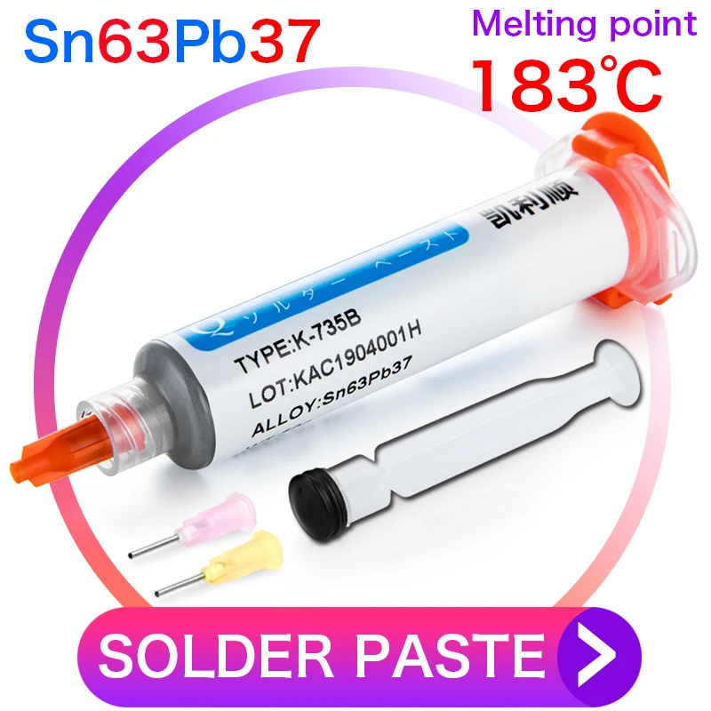 Игольчатая трубка паяльная паста SMD Sn63Pb37 шприцевой флюс для пайки электронная