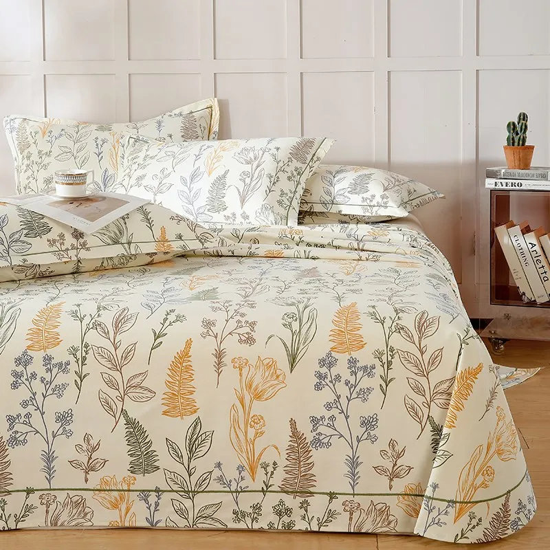 Class A Summer B Cotton Thickened Old Coarse Cloth Bed Sheet Single Piece 00 Dormitory Double Fitted Sh...
