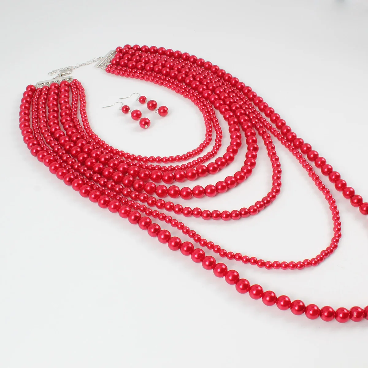 Simple Pearl Multilayer Choker Fashion Beaded Clavicle Chain Necklace Women's Classics Long Sweater Chain Wedding Jewelry Gift