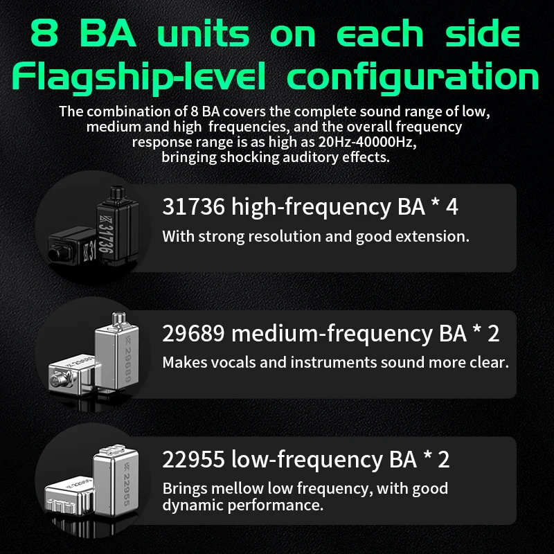 Проводные наушники-вкладыши KZ AS16 Pro 16BA сбалансированные Hi-Fi наушники монитор с