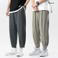 lifenwenna summer mens ankle length pants solid pants mens casual hip hop lightweight joggers male high street trousers