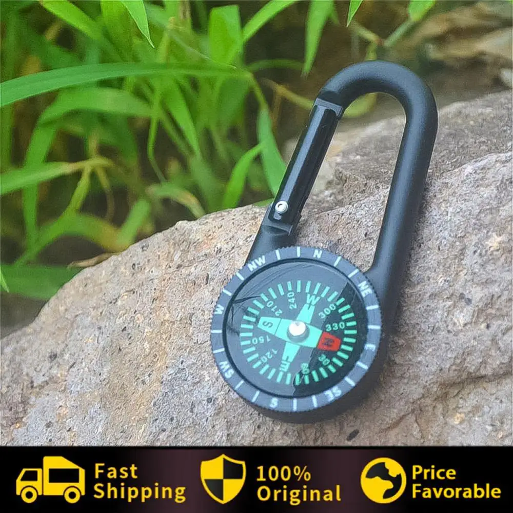 

30 G Thermometer Mini Split Ring Hook Buckle Practical Durable Outdoor Supplies Aluminum Alloy Mountaineering Buckle Portable