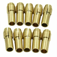 11pcs brass drill chuck kit gold collet bit for rotary tools adapter 0 5mm 3 2mm electric mills metalworking tools