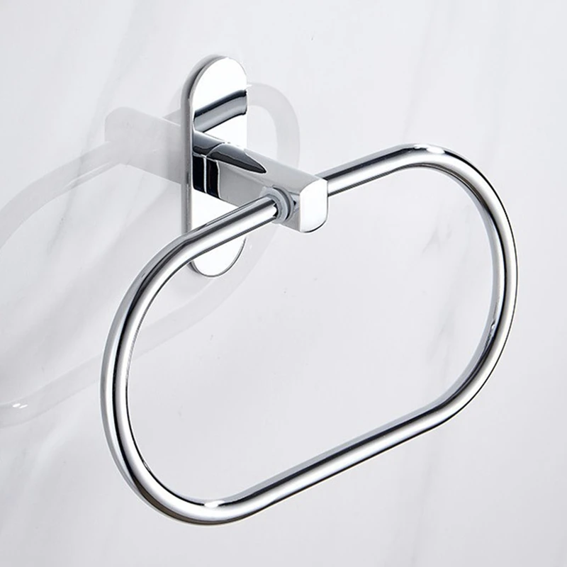 

Hand Towel Holder Punch Free Round Style Towel Ring Holder For Bathroom Wall Round Towel Rack Towel Hanger