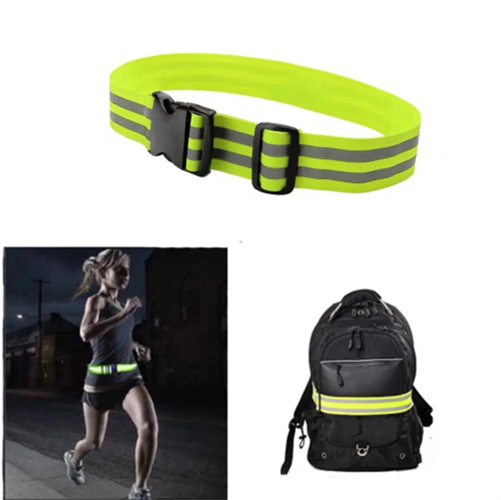 

Sports Reflective Belt Glowing Belt Running Cycling Walking Unisex 72-104 CM Adjustable Elastic Night Safety Reflective Belts