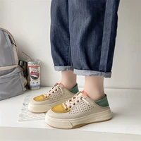 2022 new casual shoes for women sneakers fashion skateboarding shoes mixed colors walking sneakers wear resisting flat sneakers
