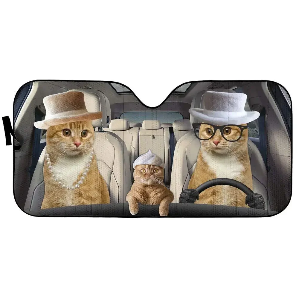 Homega American Bobtail Cat Автомобильный солнцезащитный козырек семейный кот авто лобовое