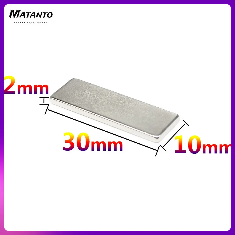 

5/10/20/30/50/100PCS 30x10x2mm Block Powerful Strong Magnetic Magnets 30x10x2 Rectangular Rare Earth Neodymium Magnet 30*10*2