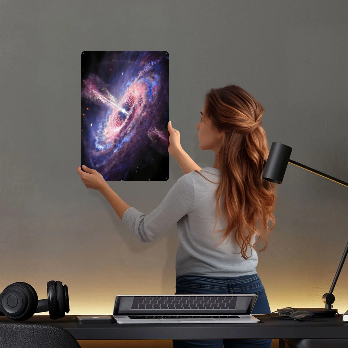 Металлическая вывеска Quasar Galaxy