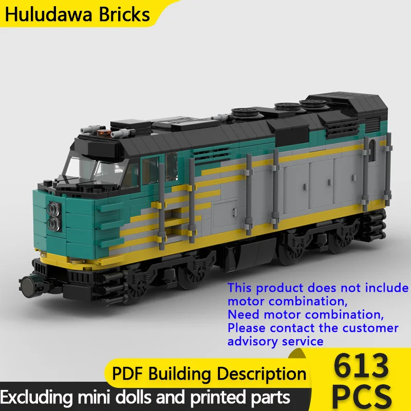 Фото Конструктор City Car Model MOC: Дизельный локомотив F40PH-2D, модульная технология, детский праздничный подарок, набор для сборки игрушек №1