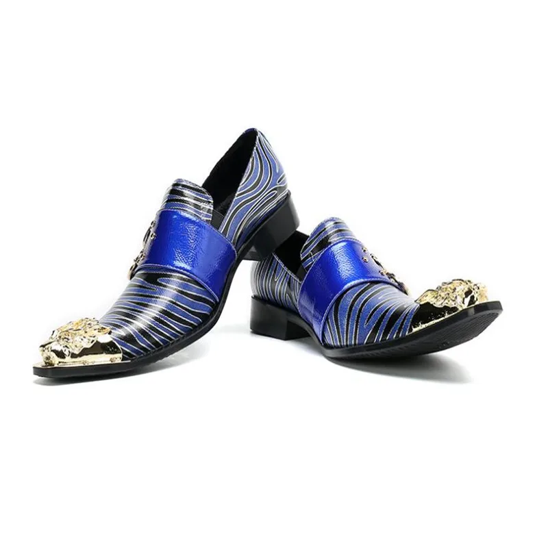 

Men Luxury Designer Loafers Stripe Patchwork Genuine Leather Man Shoe Banquet and Party handmade Oxfords Plus size male dress