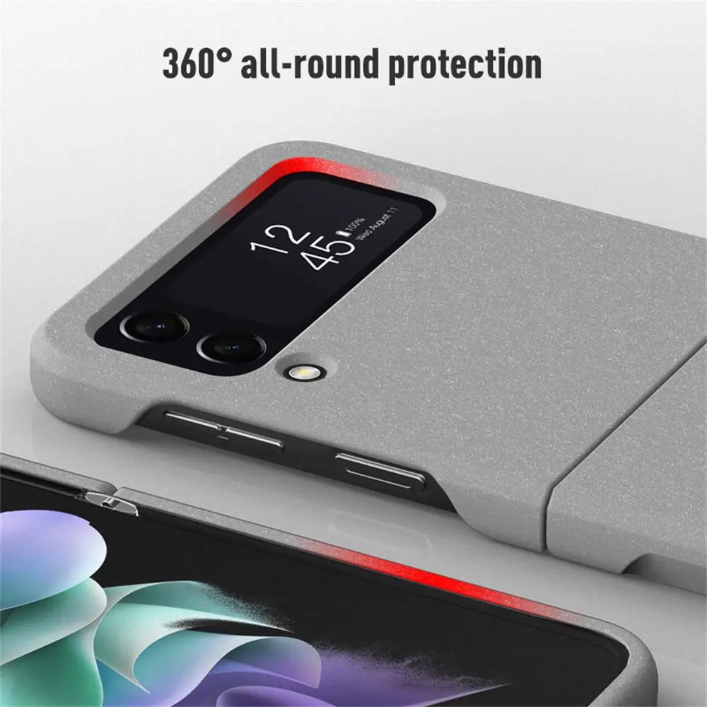 Cena Do Samsung Galaxy Z Flip 4 3 ZFlip4 Case Luksusowy Matowy Matowy Składany Zawias All-inclusive Odporna Na Wstrząsy Ochrona Twarda Tylna Okładka