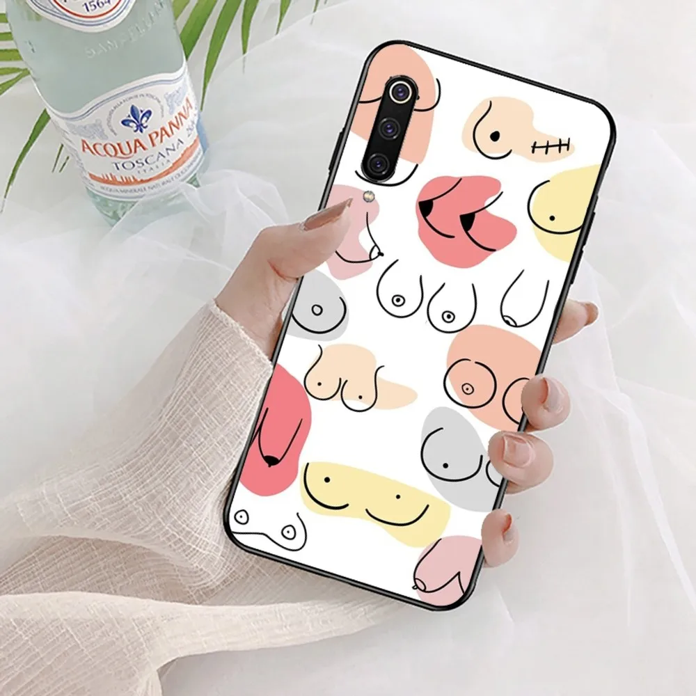 z nadrukiem Boobs Art Print Etui na telefon do Xiaomi Mi 5X 8 9 10 11 12 lite pro 10T PocoX3pro PocoM3 Note