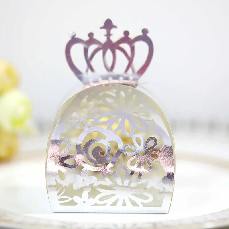 

100/50/5pcs Rose Flower Laser Cut Hollow Candy Dragee Boxes Gift Bags Favor Box Baby Shower Wedding Birthday Favor Party