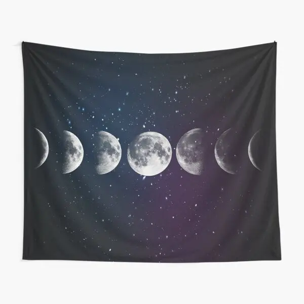 

Phases Of The Moon Tapestry Wall Bedspread Yoga Colored Living Towel Hanging Art Room Decor Blanket Decoration Home Mat Bedroom