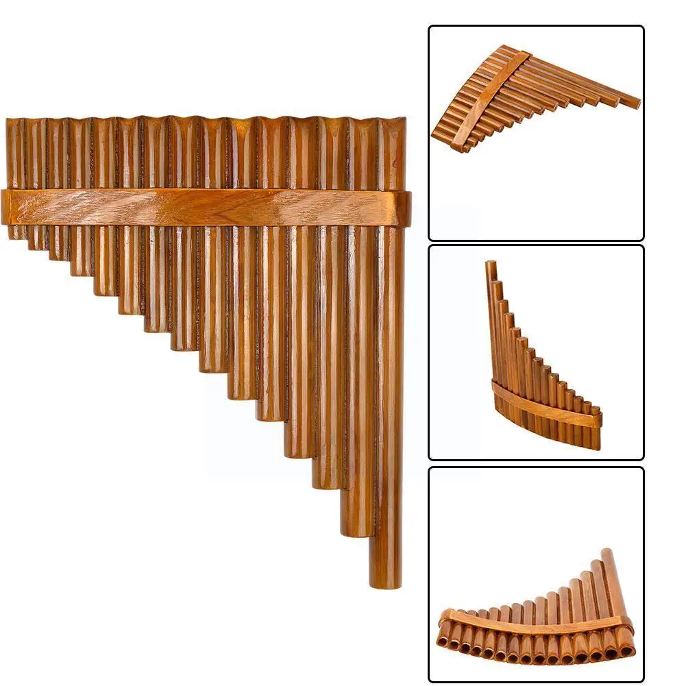 

15 Tubes Natural Bamboo Flute Chinese Folk Musical Instrument Flute Handmade Instrument Wind Panpipes Pan Panflute Flauta P4t9