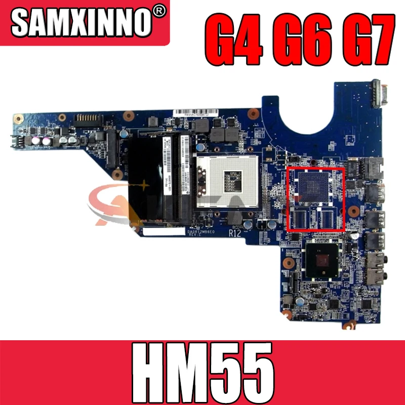 

Высококачественная материнская плата для ноутбука HP G4 G6 G7 636370-001 DA0R12MB6E0 HM55 PGA989 DDR3 100% протестирована Быстрая доставка