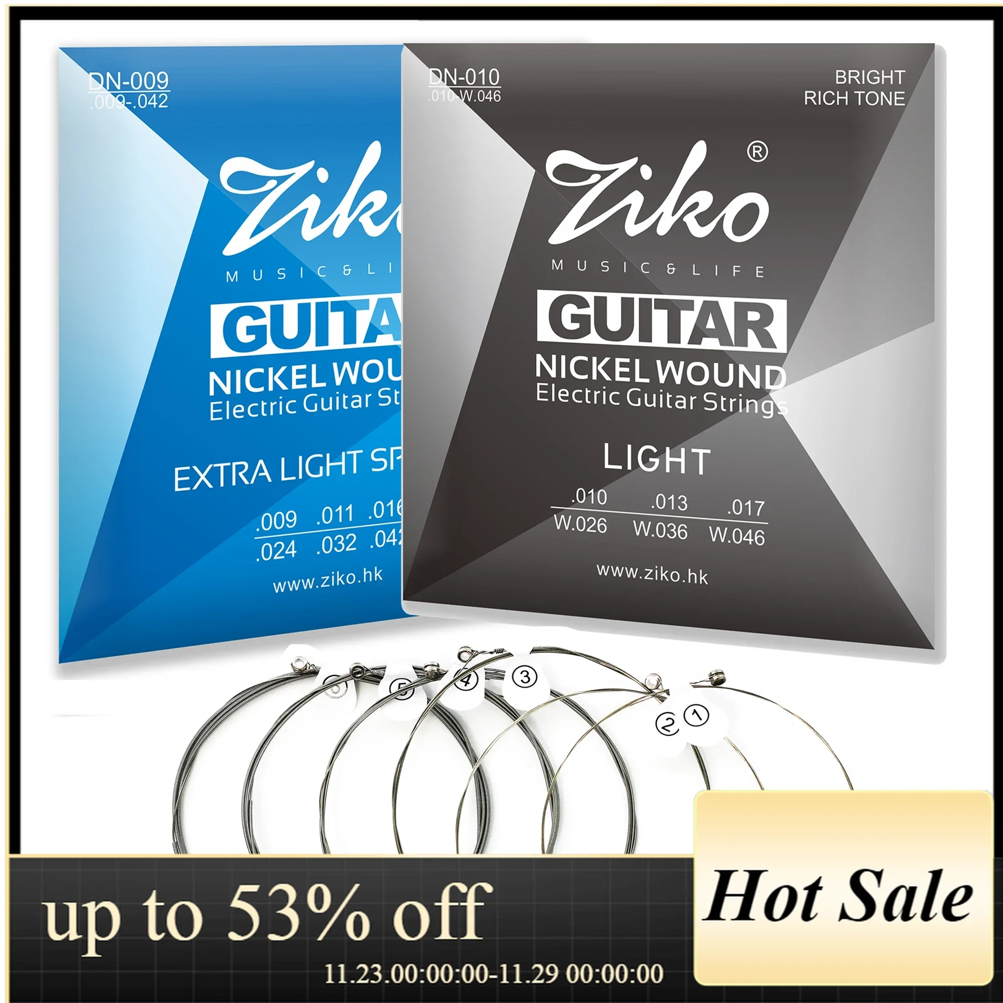 

Струны для электрогитары ZIKO, дополнительные аксессуары для гитары