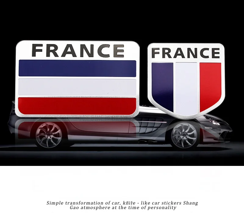 

Наклейки для автомобиля, алюминиевые, с 3D эмблемой флага России, Пежо 307, Ситроен, Рено, DS C2, C3, 1 шт.